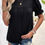 Thumbnail: Round Neck Embroidery Ruffle Sleeve Loose Fit Shirt