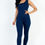 Thumbnail: Solid Color One Shoulder Jumpsuit