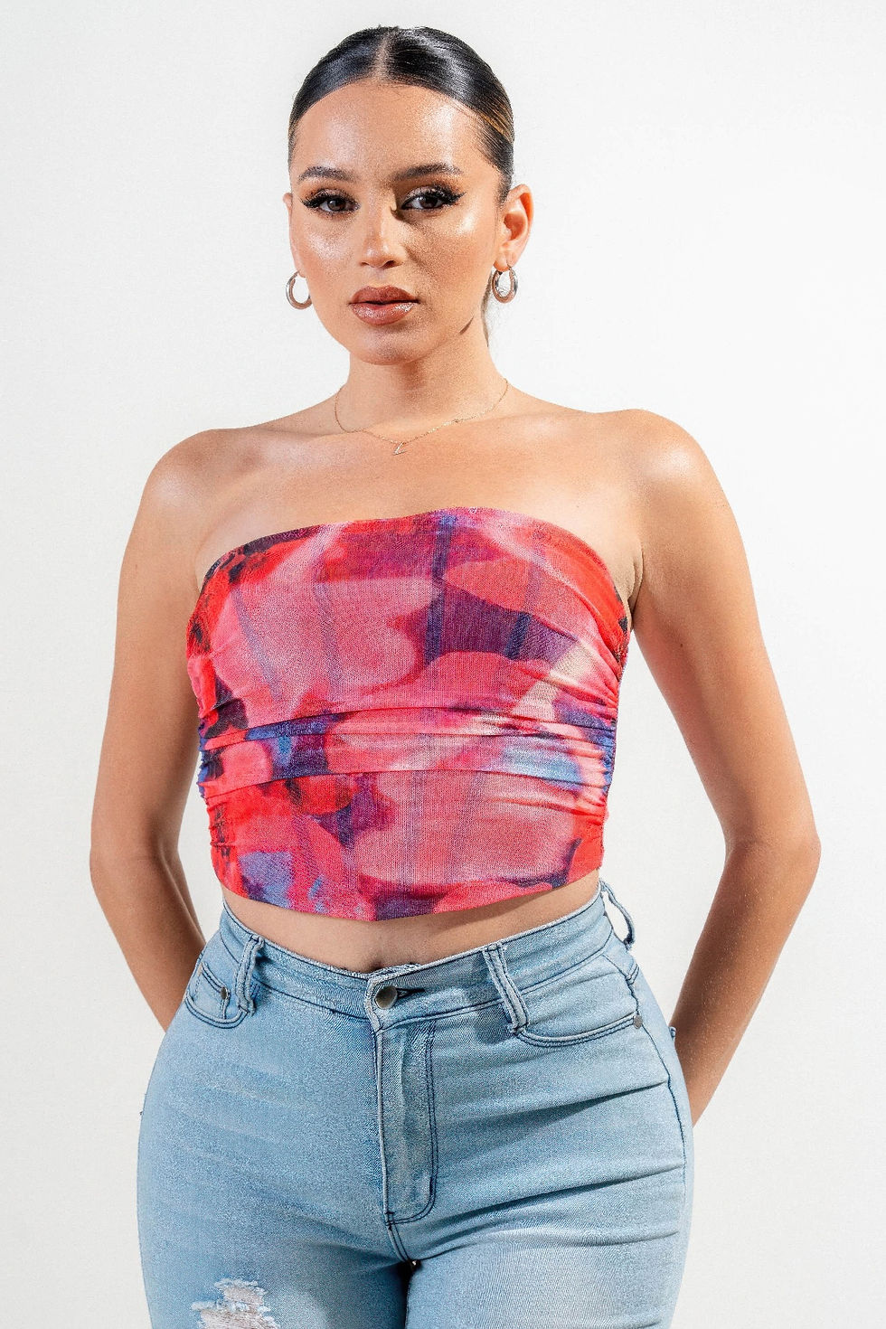 Mesh Print Top