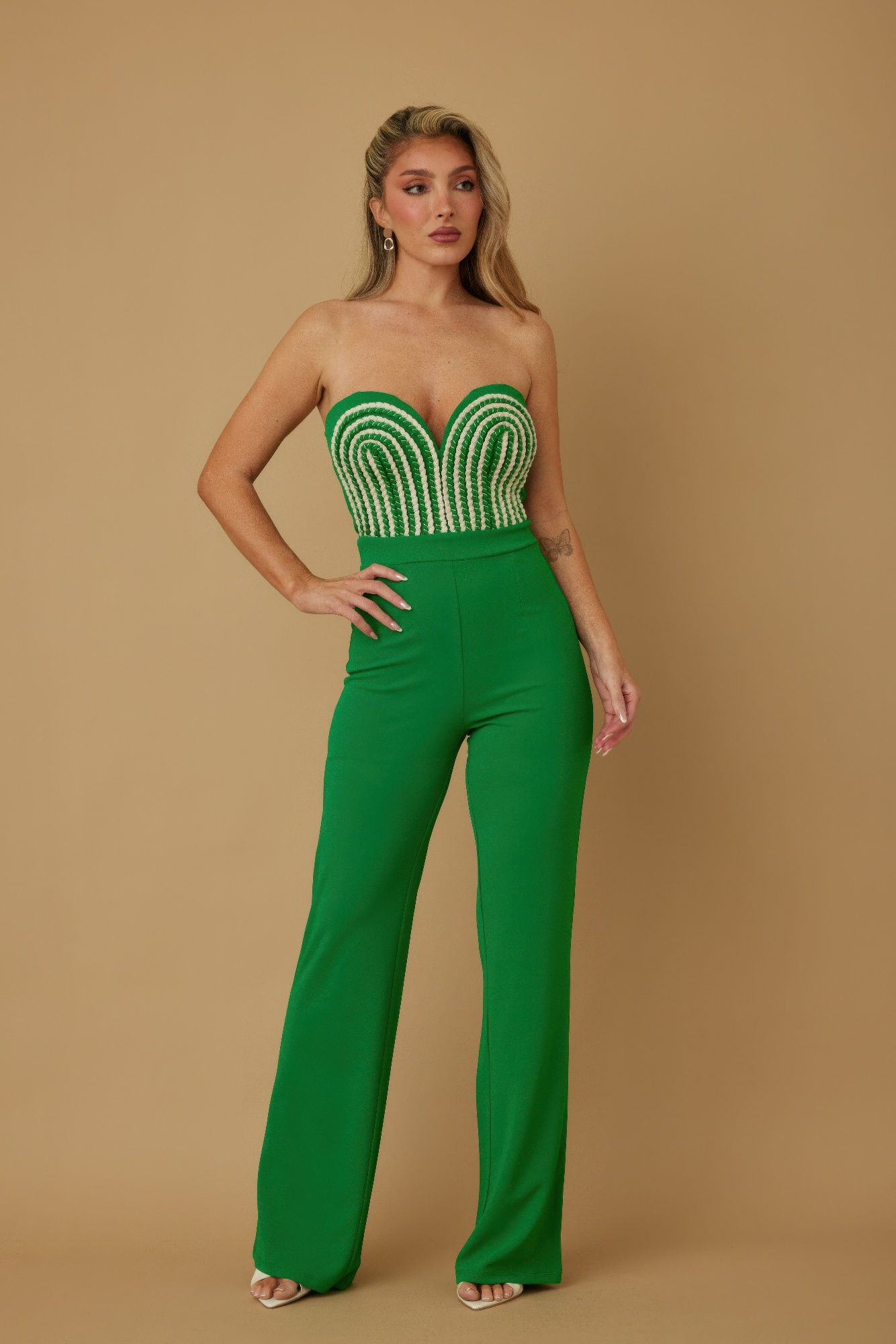Threaded Twisted Rope Knot Tie Jumpsuit