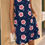 Thumbnail: Round Neck Floral Print Sleeveless Loose Dress