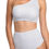 Thumbnail: Solid Two Pieces One Shoulder High Cut Swimsuit