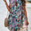 Thumbnail: Floral Print Elegant Sleeveless Ruffle A Line Dress