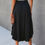 Thumbnail: Solid Shirred Waist Asymmetrical Hem Flared Skirt