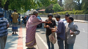 Food Donated to Poor Peoples on Behalf of First Death Anniversary of Jayapal
