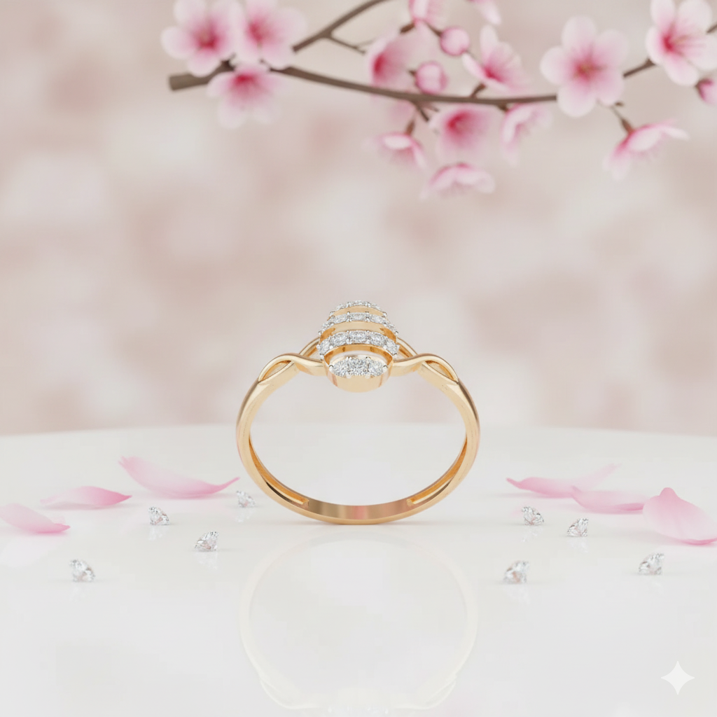 Minimalist Natural Diamond Accent Ring