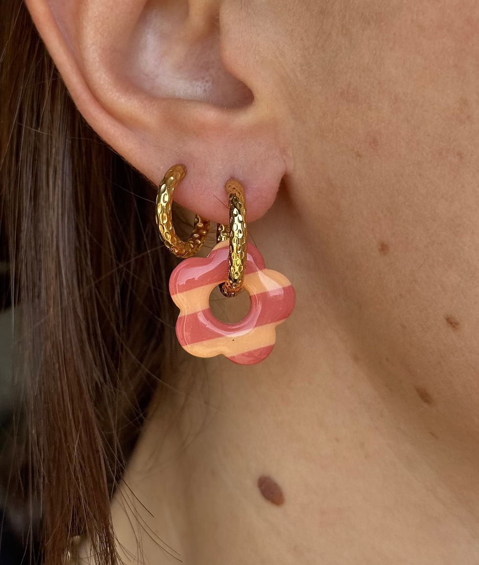 Miniature : Pampilles fleurs 5 pétales (fimo)