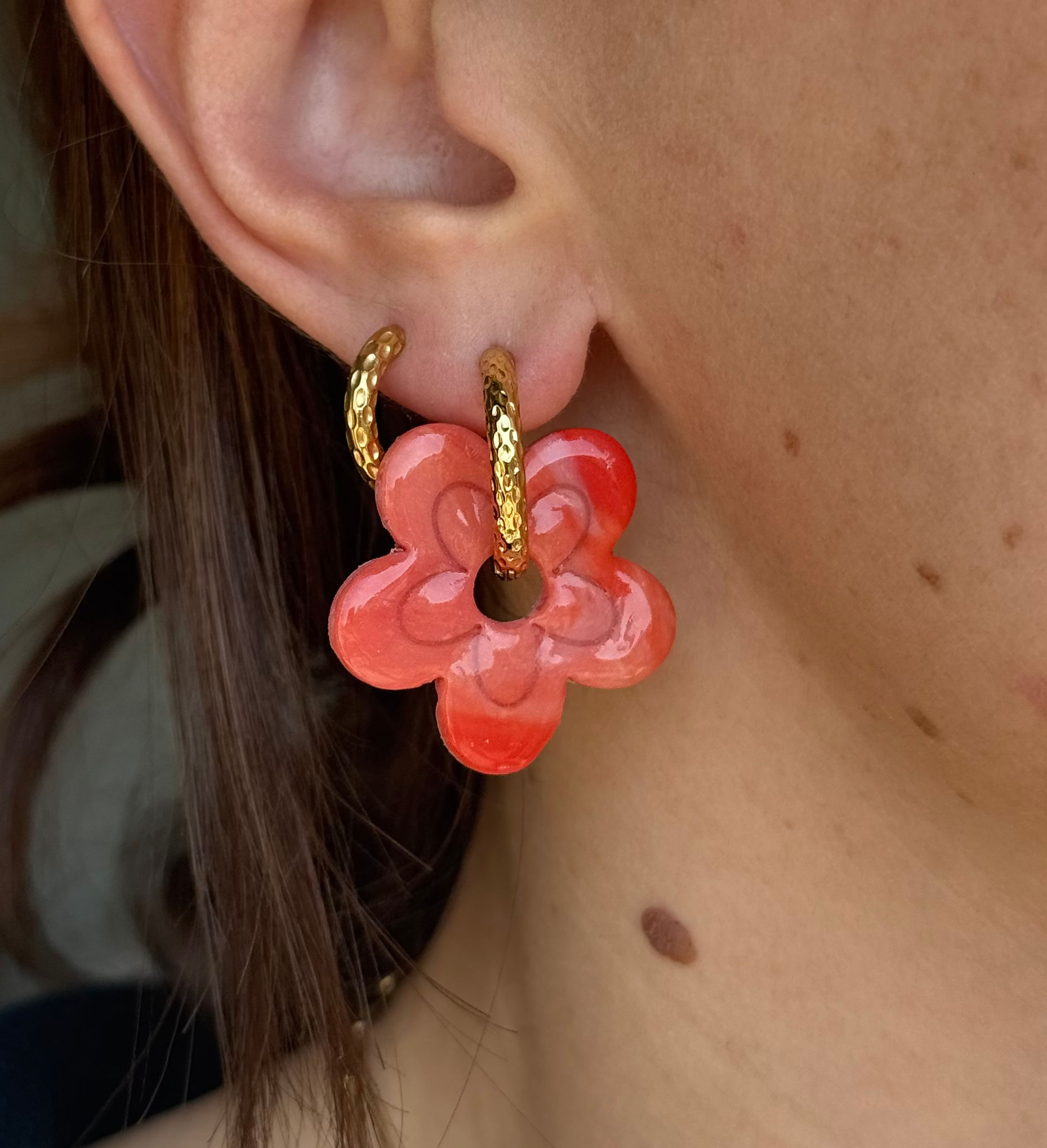 Pampilles grandes fleurs (fimo)