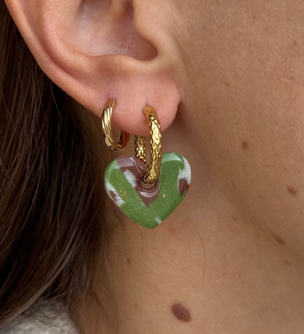 Miniature : Pampilles cœurs (fimo)