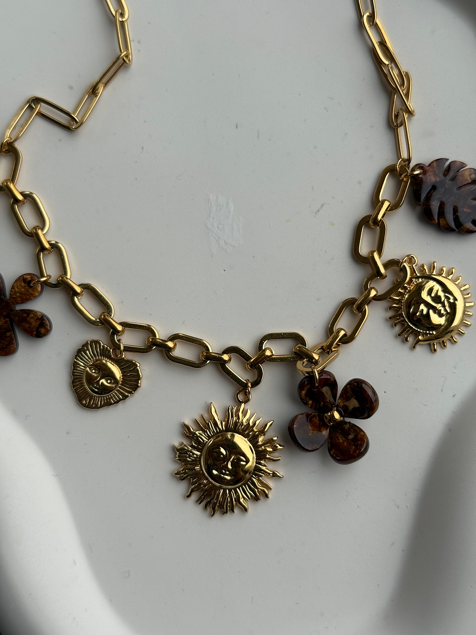 Miniature : Collier Monique (vert ou marron)