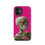 Thumbnail: skull with a cig iPhone® case hot pink 