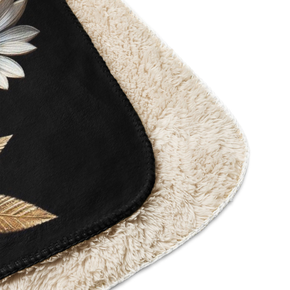 Thumbnail: Velour Sherpa Blanket | Gold and Diamond Flowers