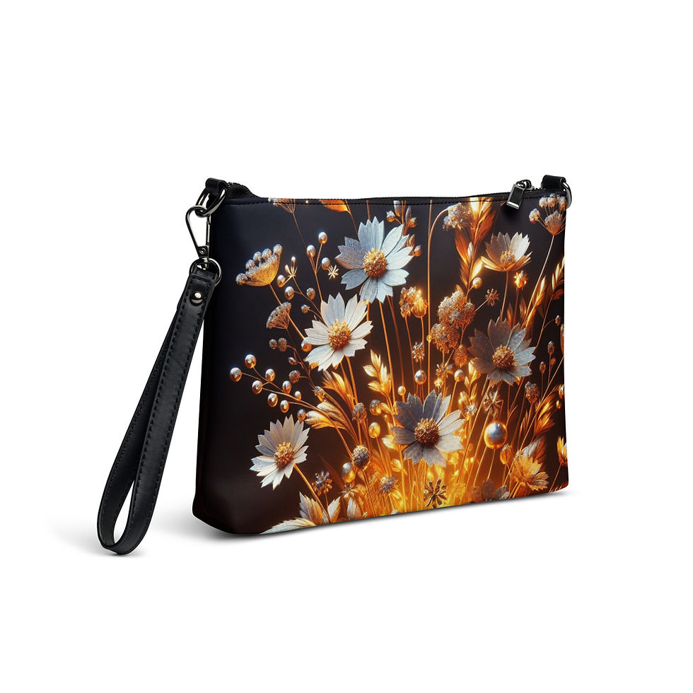 Thumbnail: Crossbody Bag | Flowers in a Night Sky