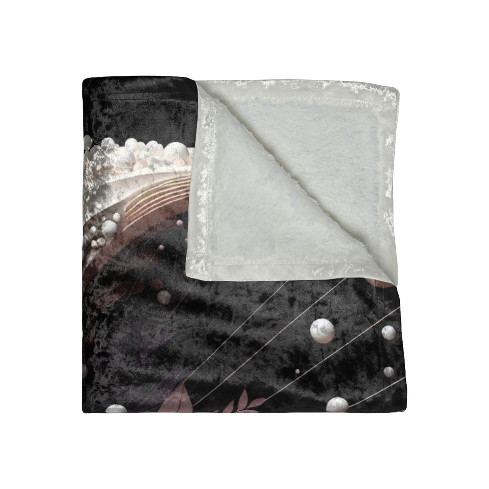 Thumbnail: Crushed Velvet Blanket | Moon Dreams