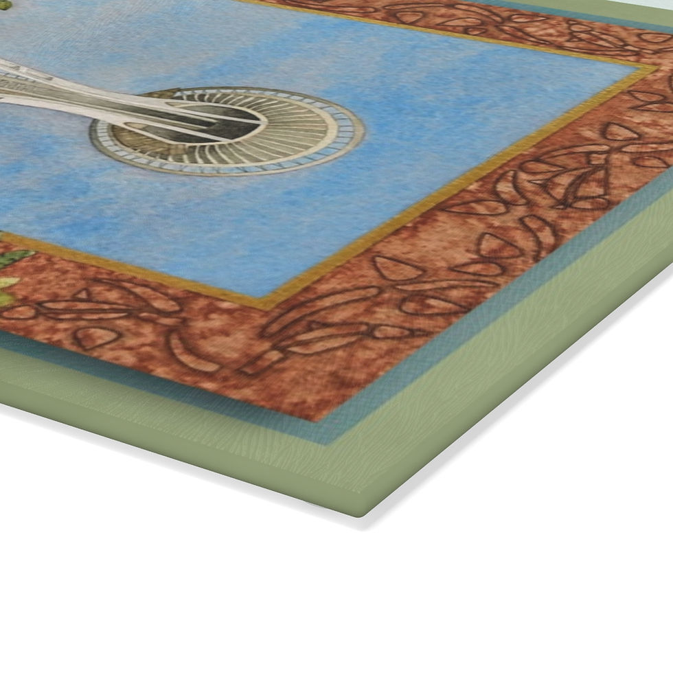 Thumbnail: Glass Cutting Board | Sacred Watchpost-Seattle Space Needle