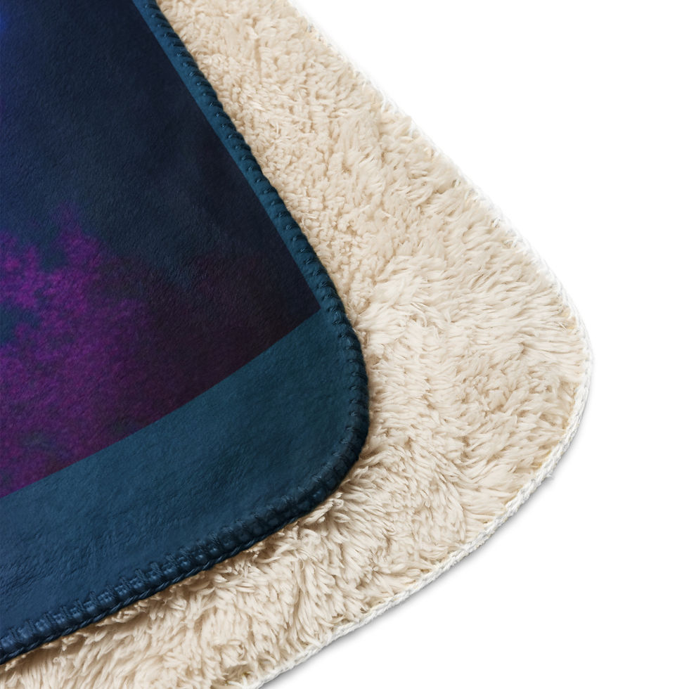 Thumbnail: Velour Sherpa Blanket | Neon Peacock