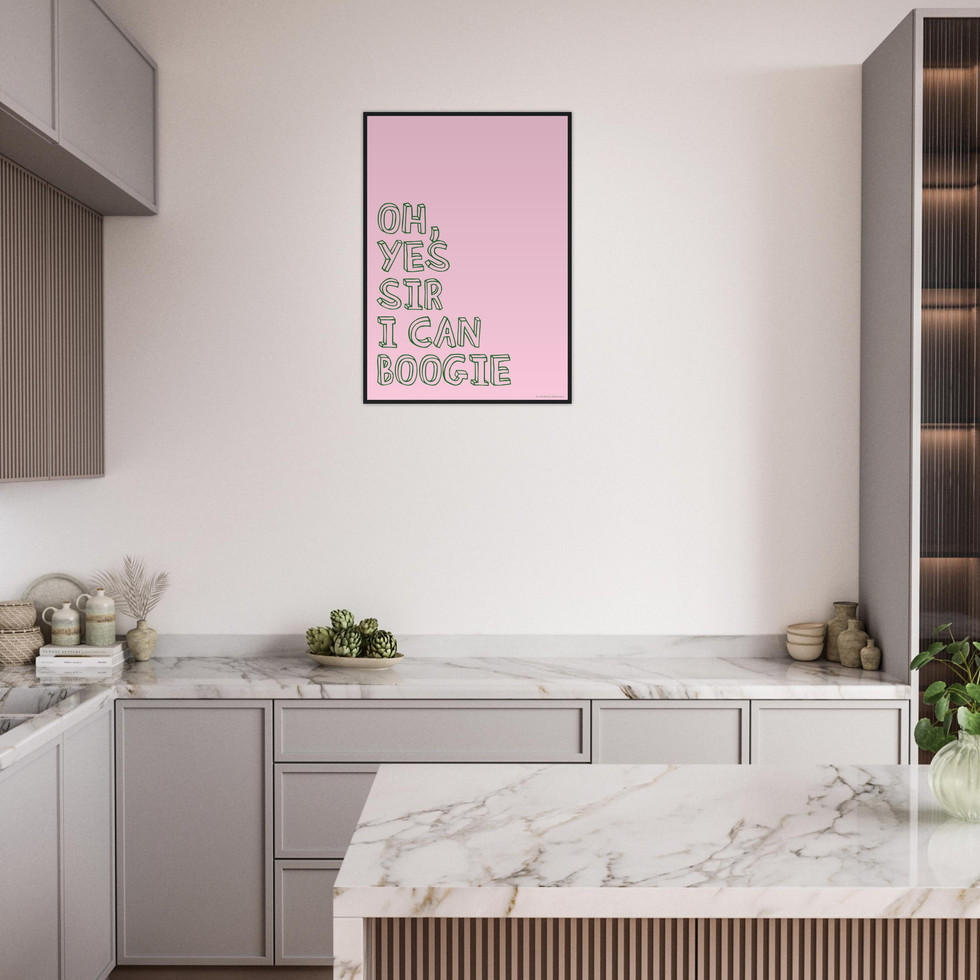 Oh Yes Sir I Can Boogie Retro Quote Premium Matte Paper Poster