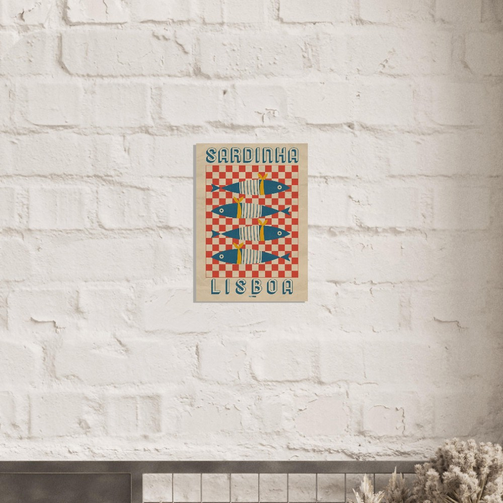 Sardinha Lisboa Vintage Charm Poster - Premium Matte Sardine Art Print