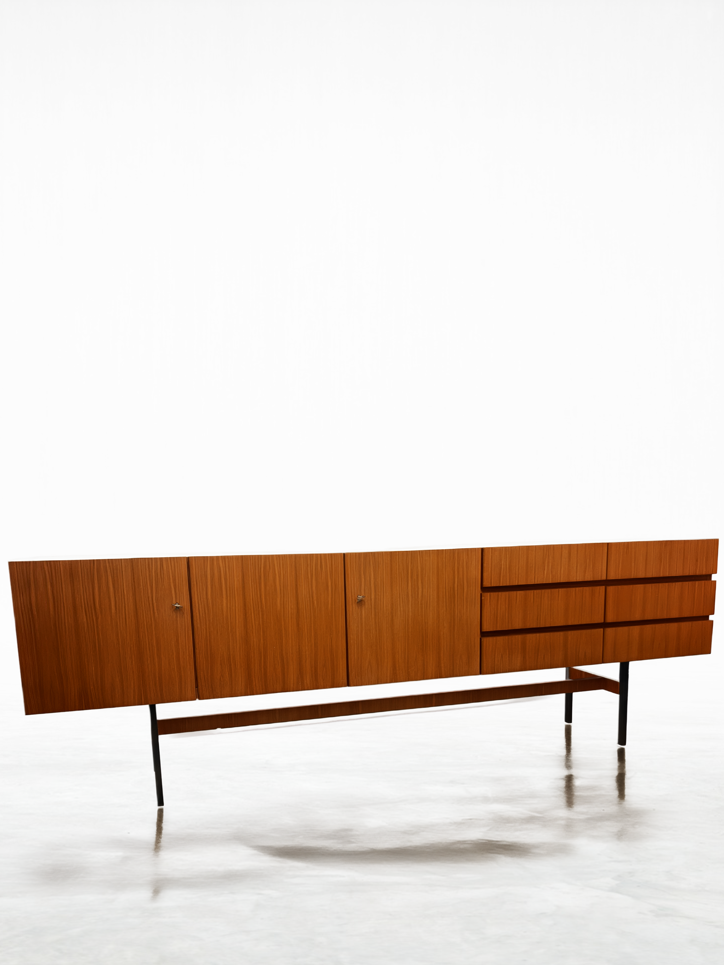 Vintage Mid Century German Teak Sideboard by Musterring Möbel, 1950s