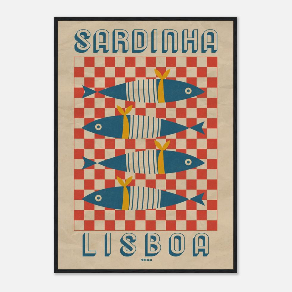 Sardinha Lisboa Vintage Charm Poster - Premium Matte Sardine Art Print