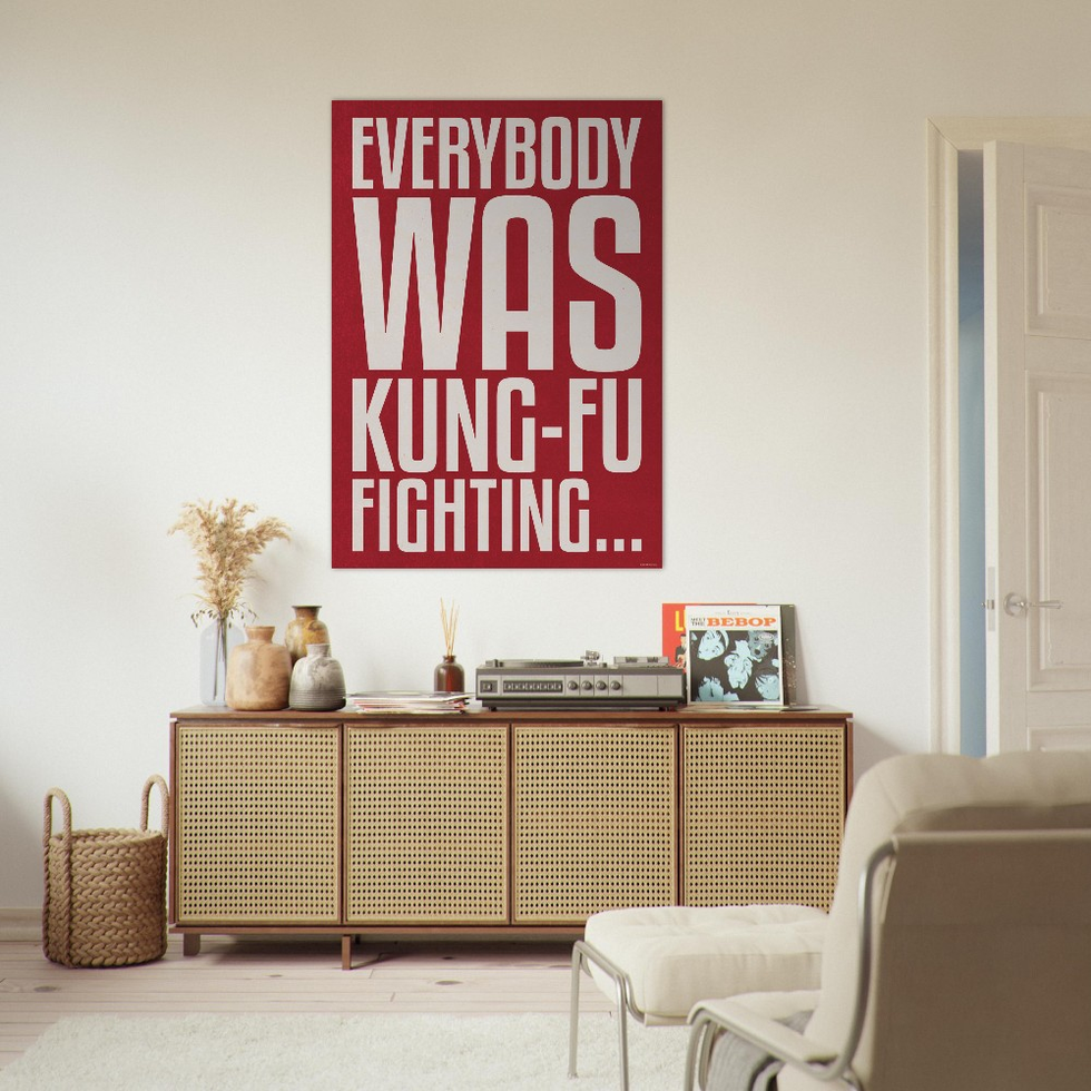 Everybody Was Kung-Fu Fighting Vintage-Inspired Matte Paper Poster