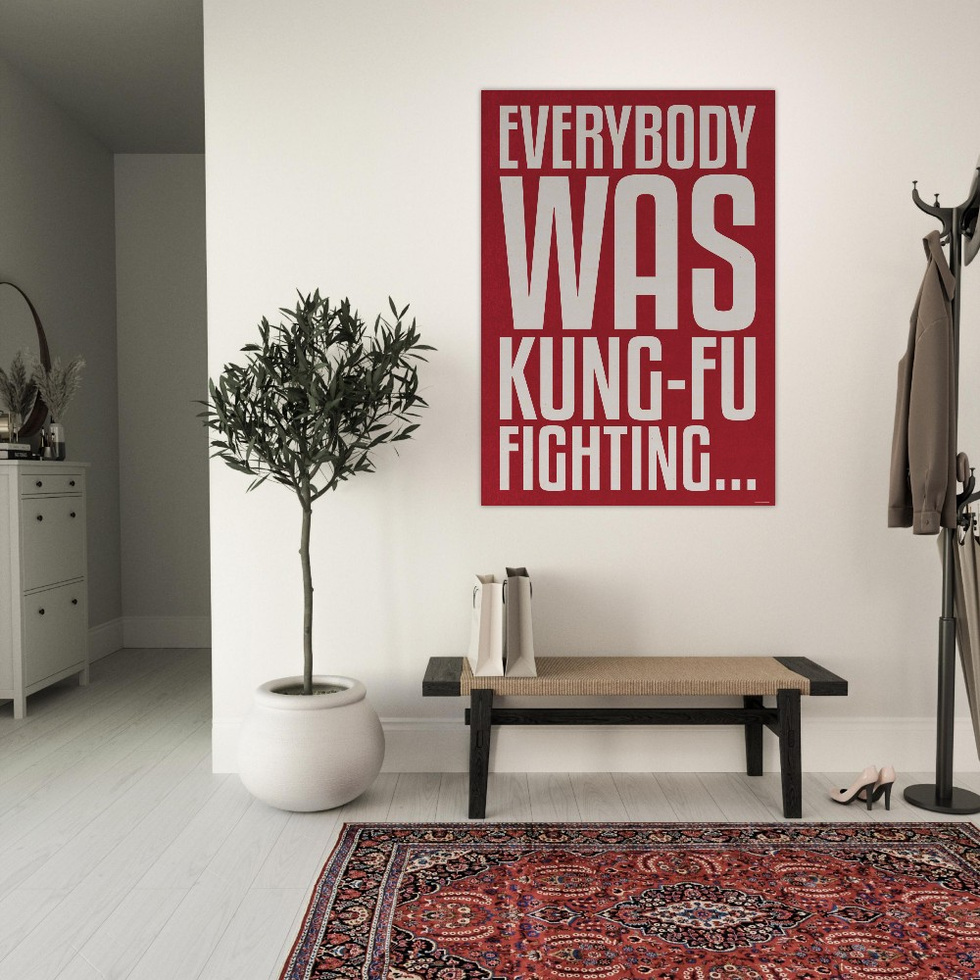 Everybody Was Kung-Fu Fighting Vintage-Inspired Matte Paper Poster