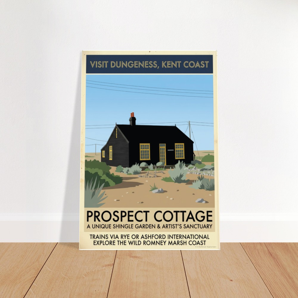 Visit Dungeness, Kent Coast - Vintage Travel Art Premium Matte Paper Poster