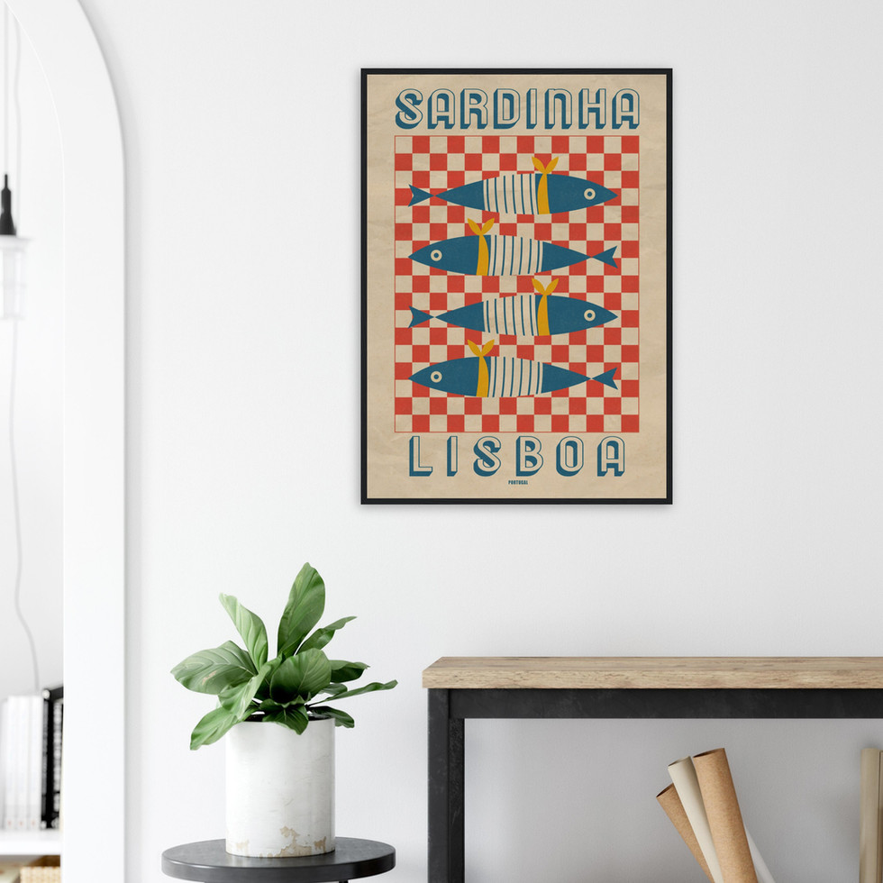 Sardinha Lisboa Vintage Charm Poster - Premium Matte Sardine Art Print