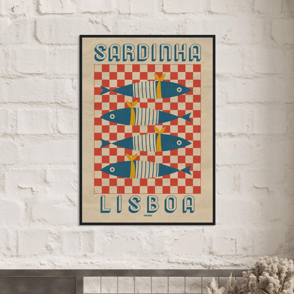 Sardinha Lisboa Vintage Charm Poster - Premium Matte Sardine Art Print
