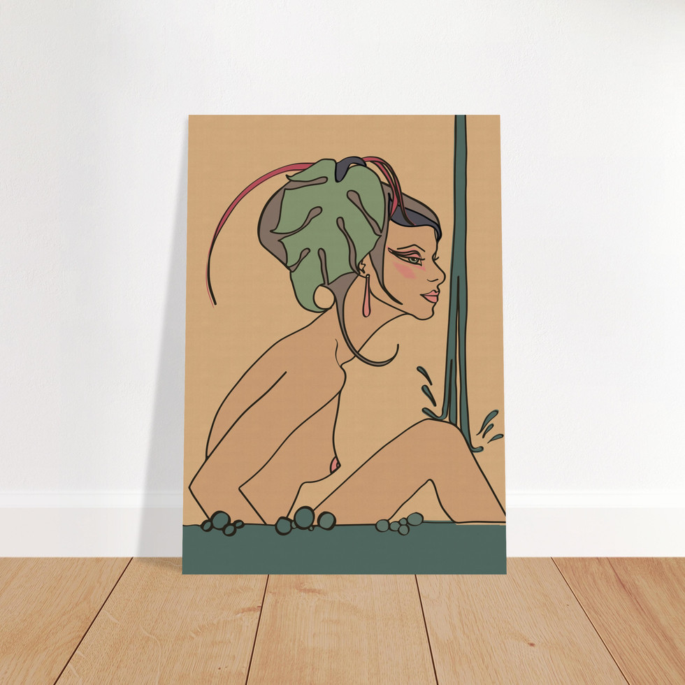Art Deco Nude Art Print – Premium Matte Paper Poster