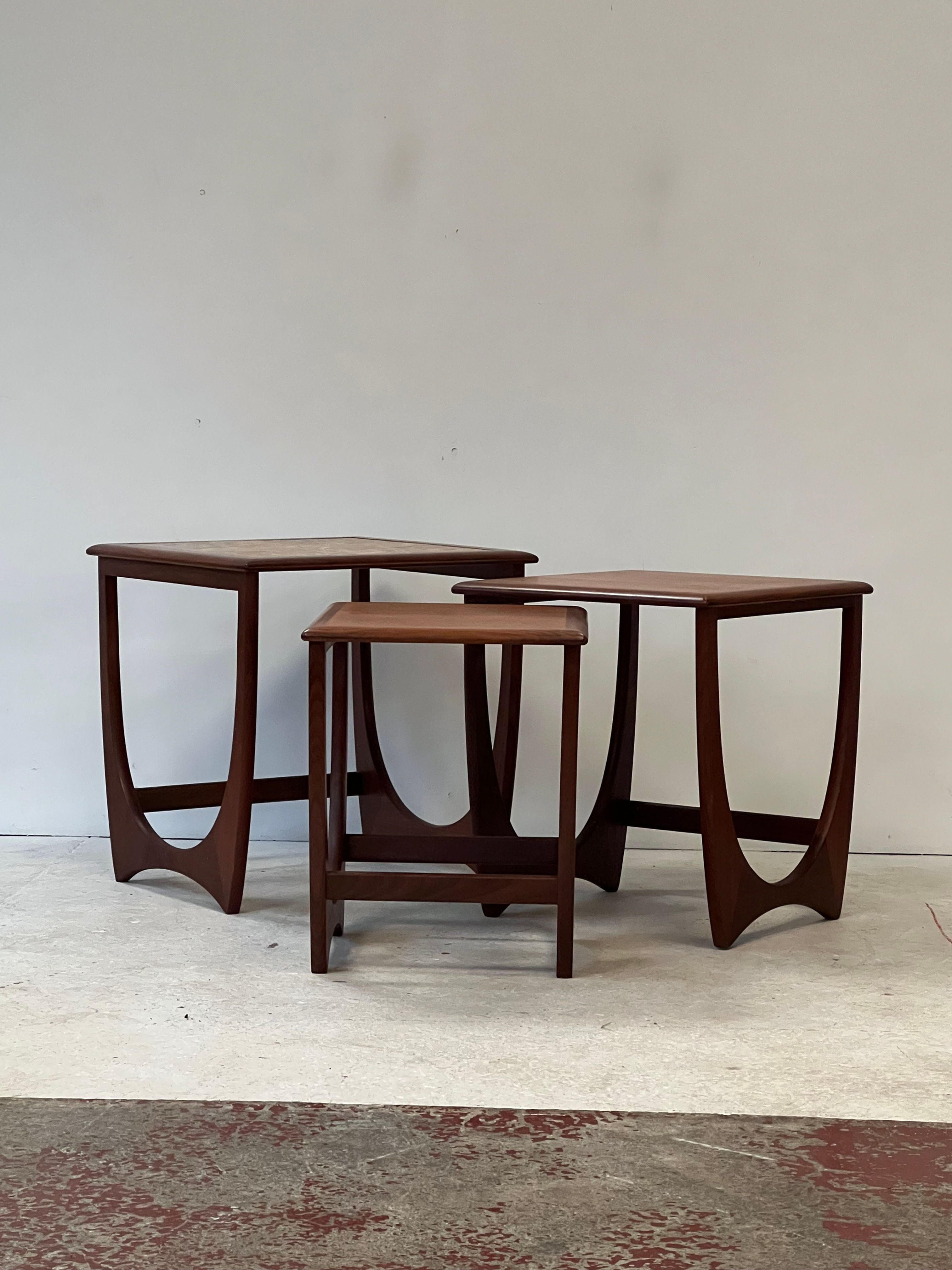 Vintage Mid Century G Plan Tiled Astro Nest of Tables, 1960s
