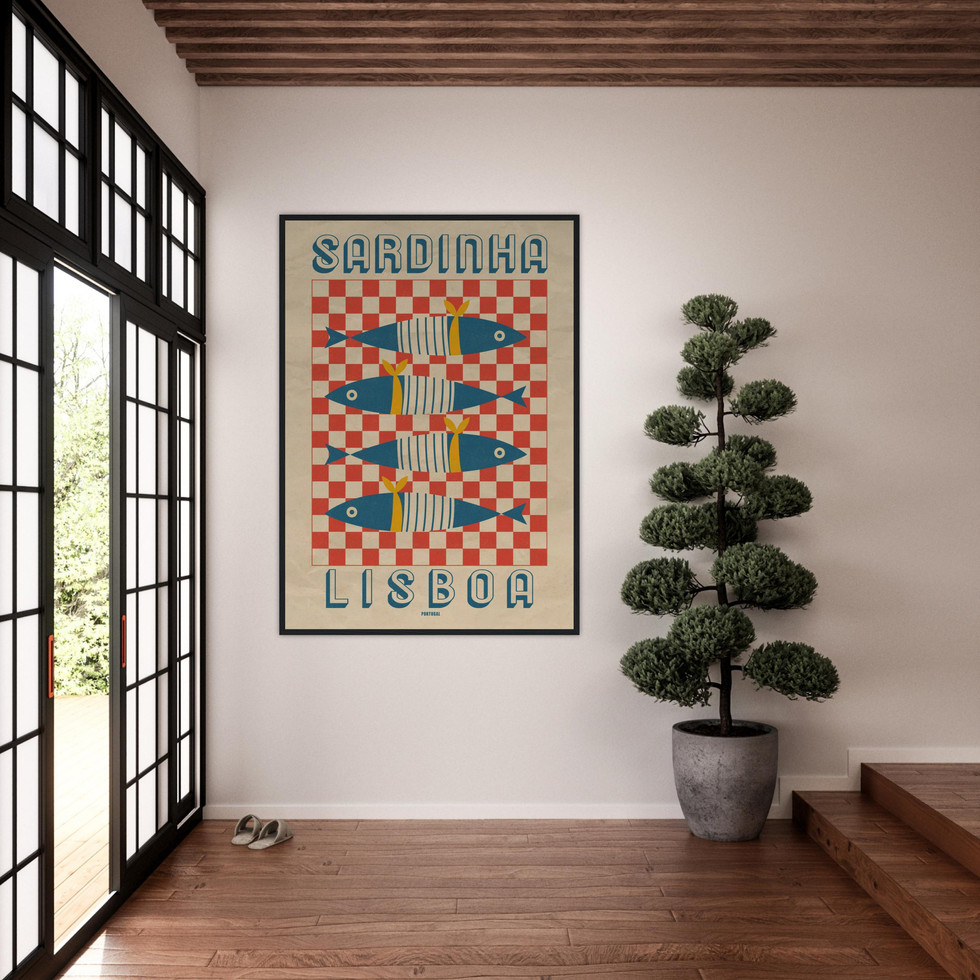 Sardinha Lisboa Vintage Charm Poster - Premium Matte Sardine Art Print