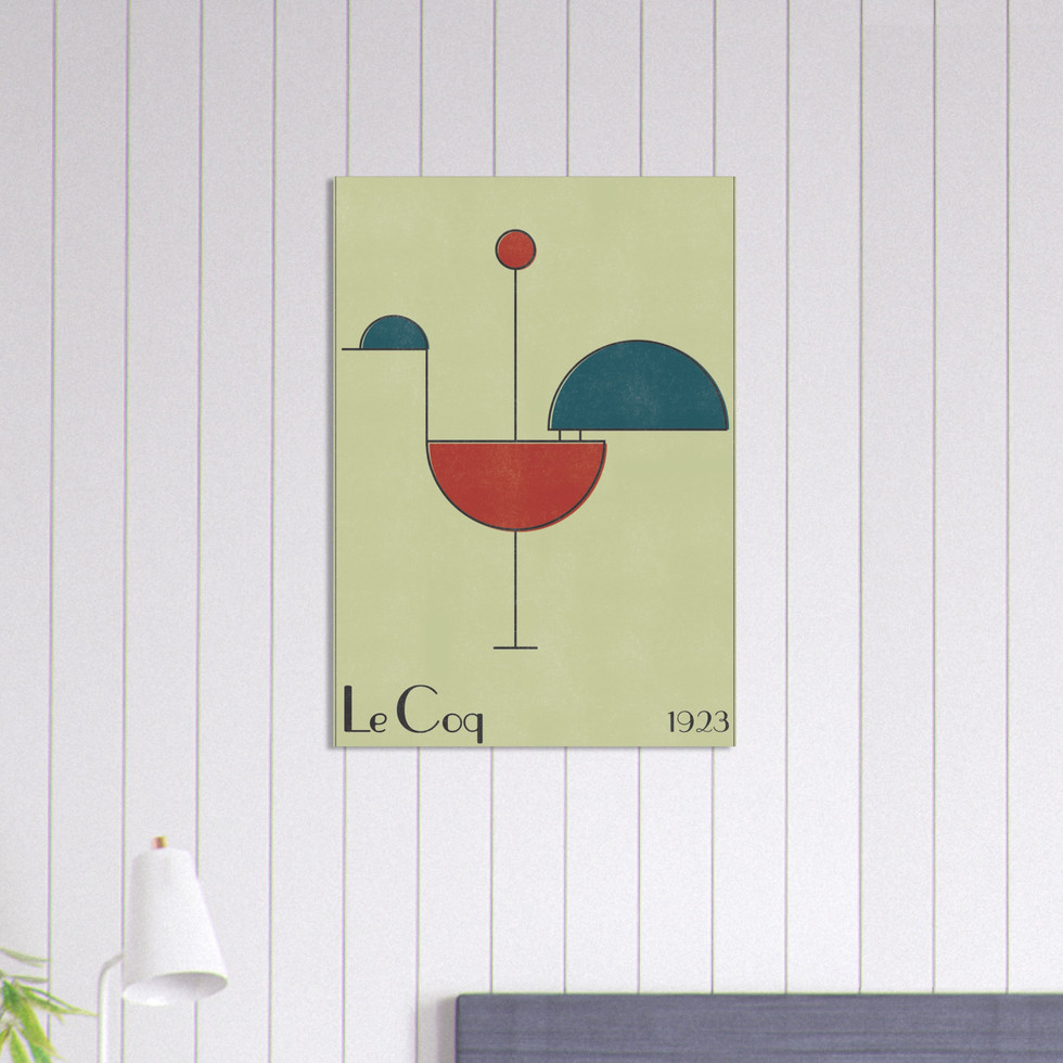 Le Coq (1923) De Stijl Bauhaus Rooster Premium Matte Paper Poster