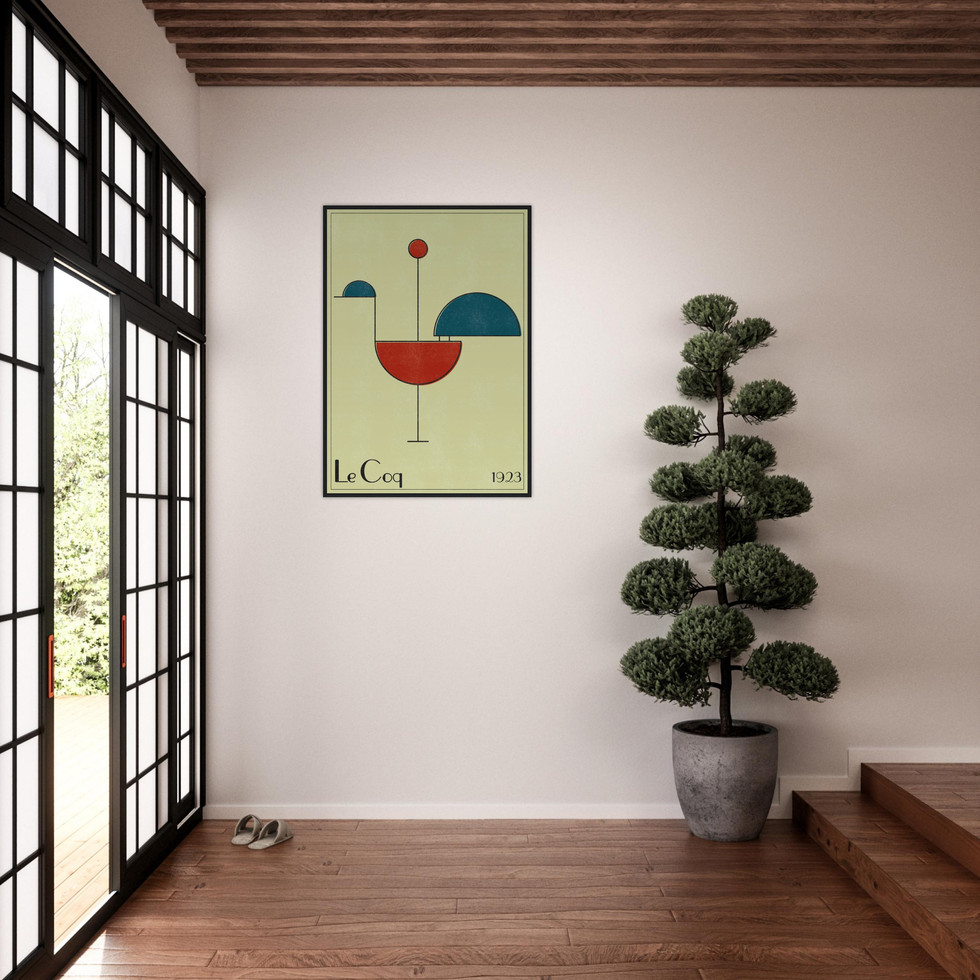 Le Coq (1923) De Stijl Bauhaus Rooster Premium Matte Paper Poster