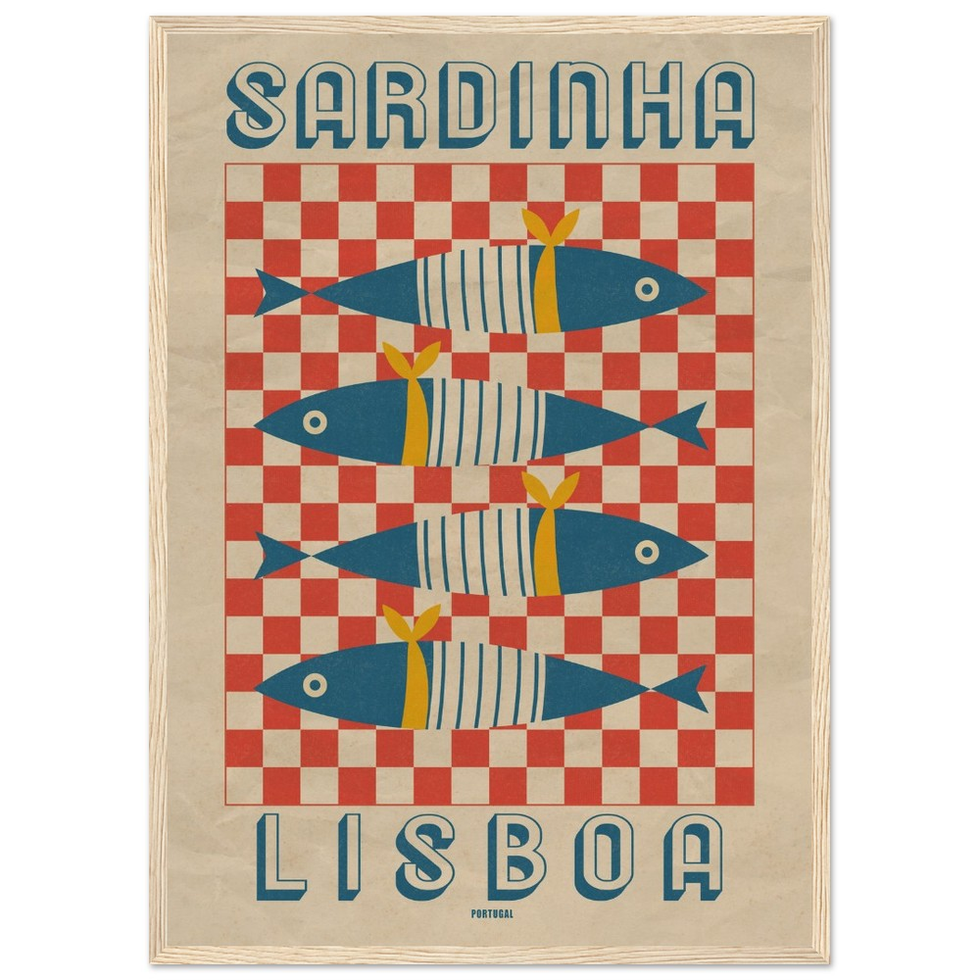 Sardinha Lisboa Vintage Charm Poster - Premium Matte Sardine Art Print