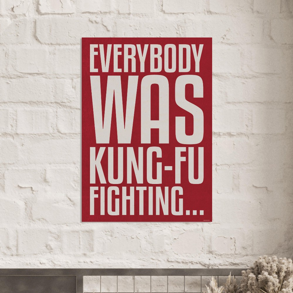 Everybody Was Kung-Fu Fighting Vintage-Inspired Matte Paper Poster