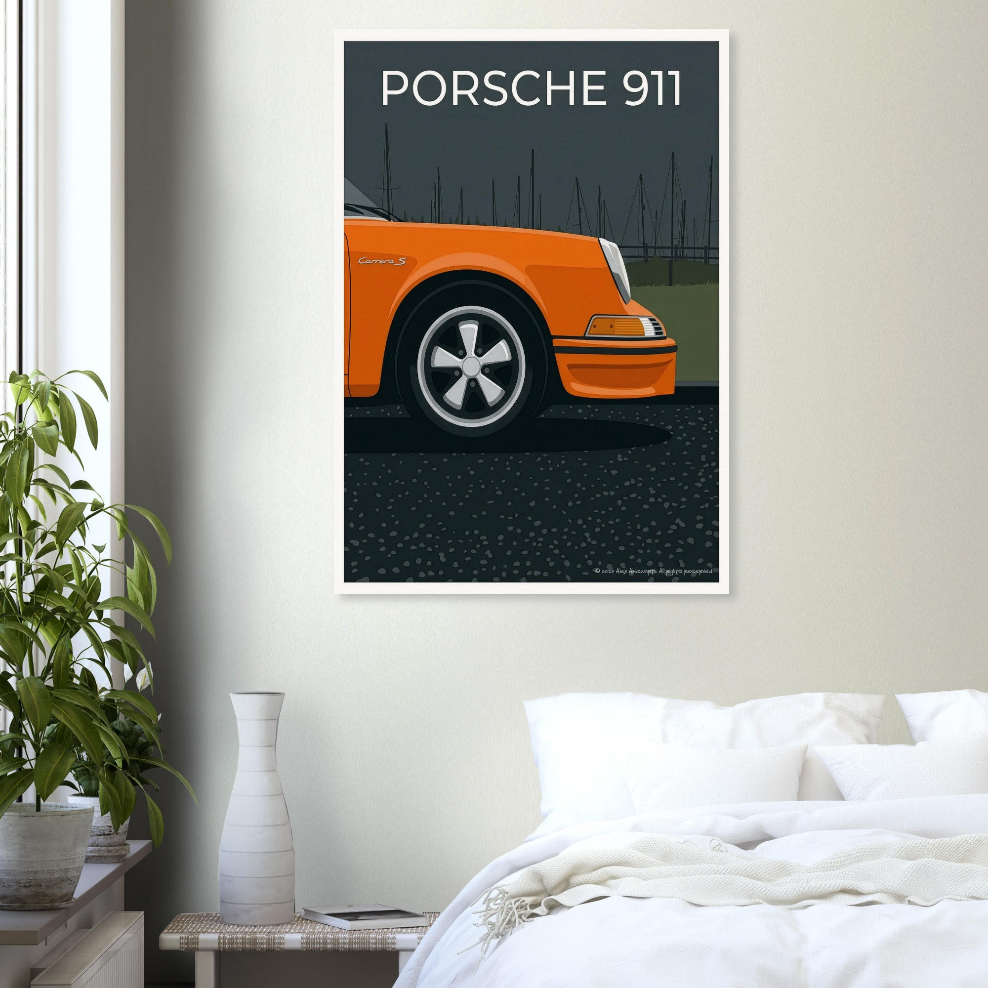 Porsche 911 Side View Print