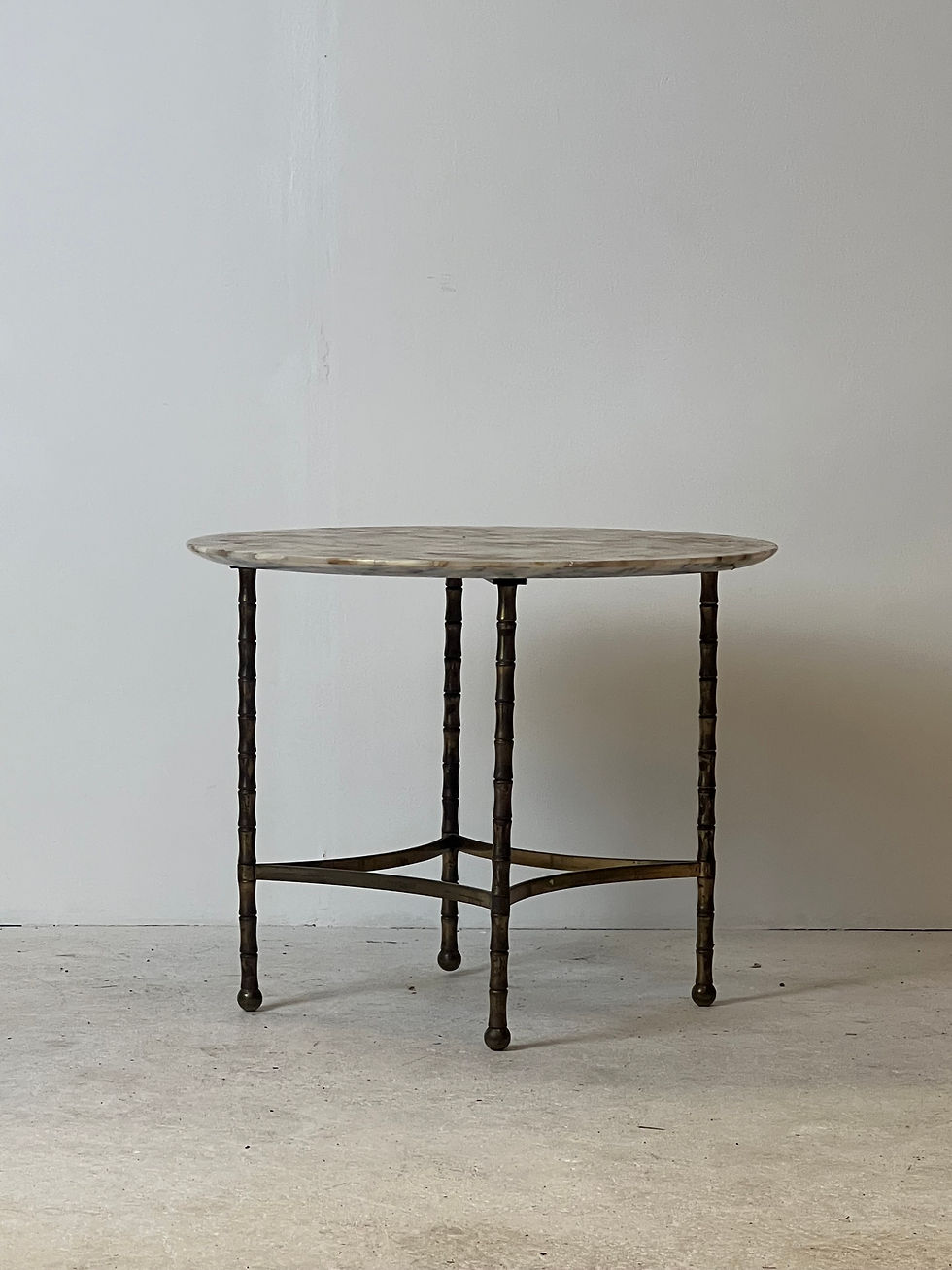 Mid Century Onyx and Brass Coffee Table, 1967