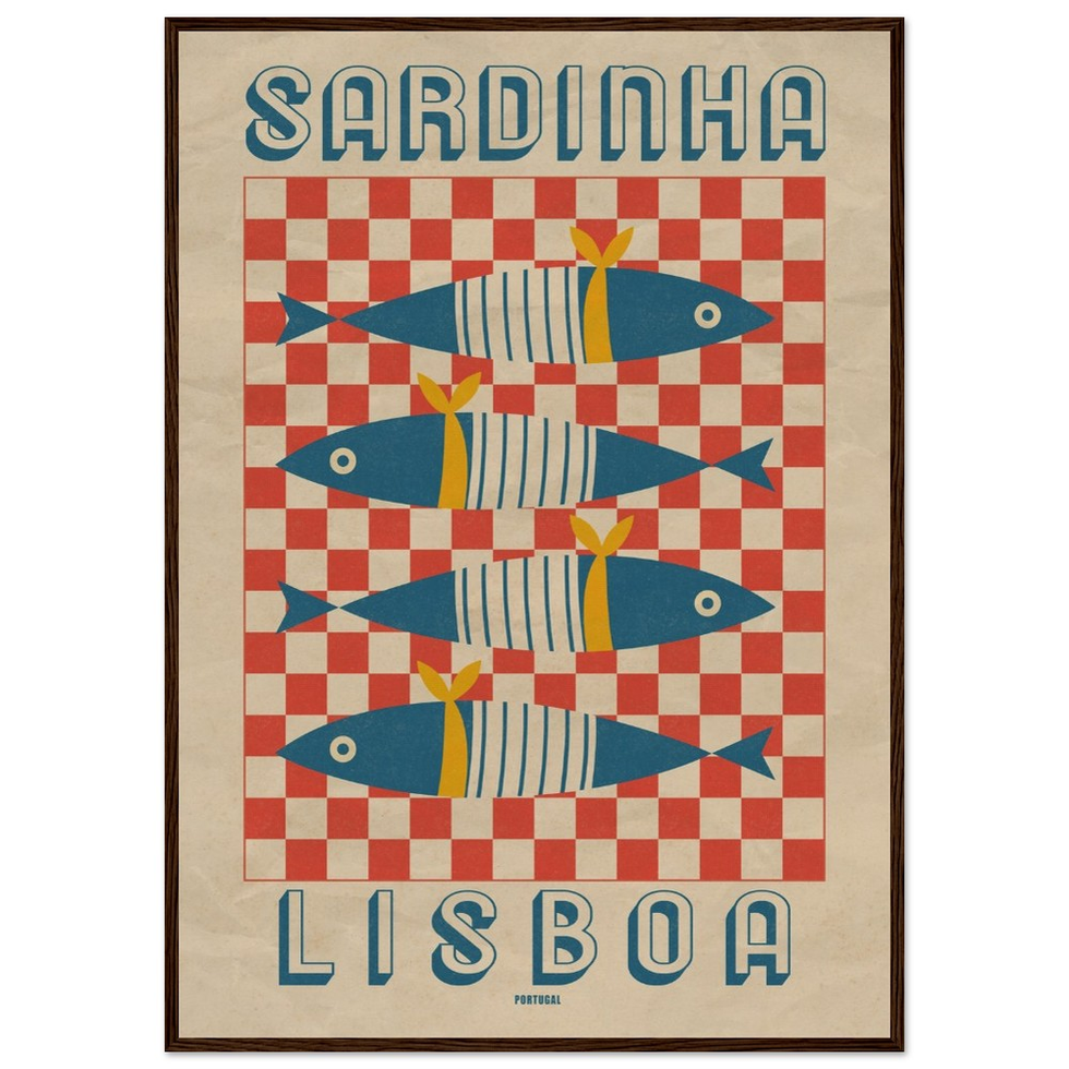 Sardinha Lisboa Vintage Charm Poster - Premium Matte Sardine Art Print