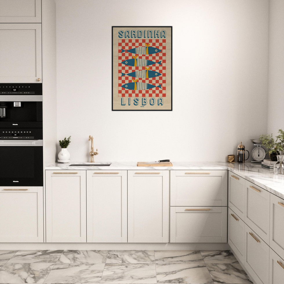 Sardinha Lisboa Vintage Charm Poster - Premium Matte Sardine Art Print