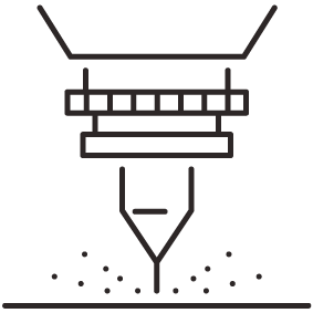 Laser cutting icon