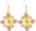 Yellow Purple paper quilling earrings by Designers Collection®