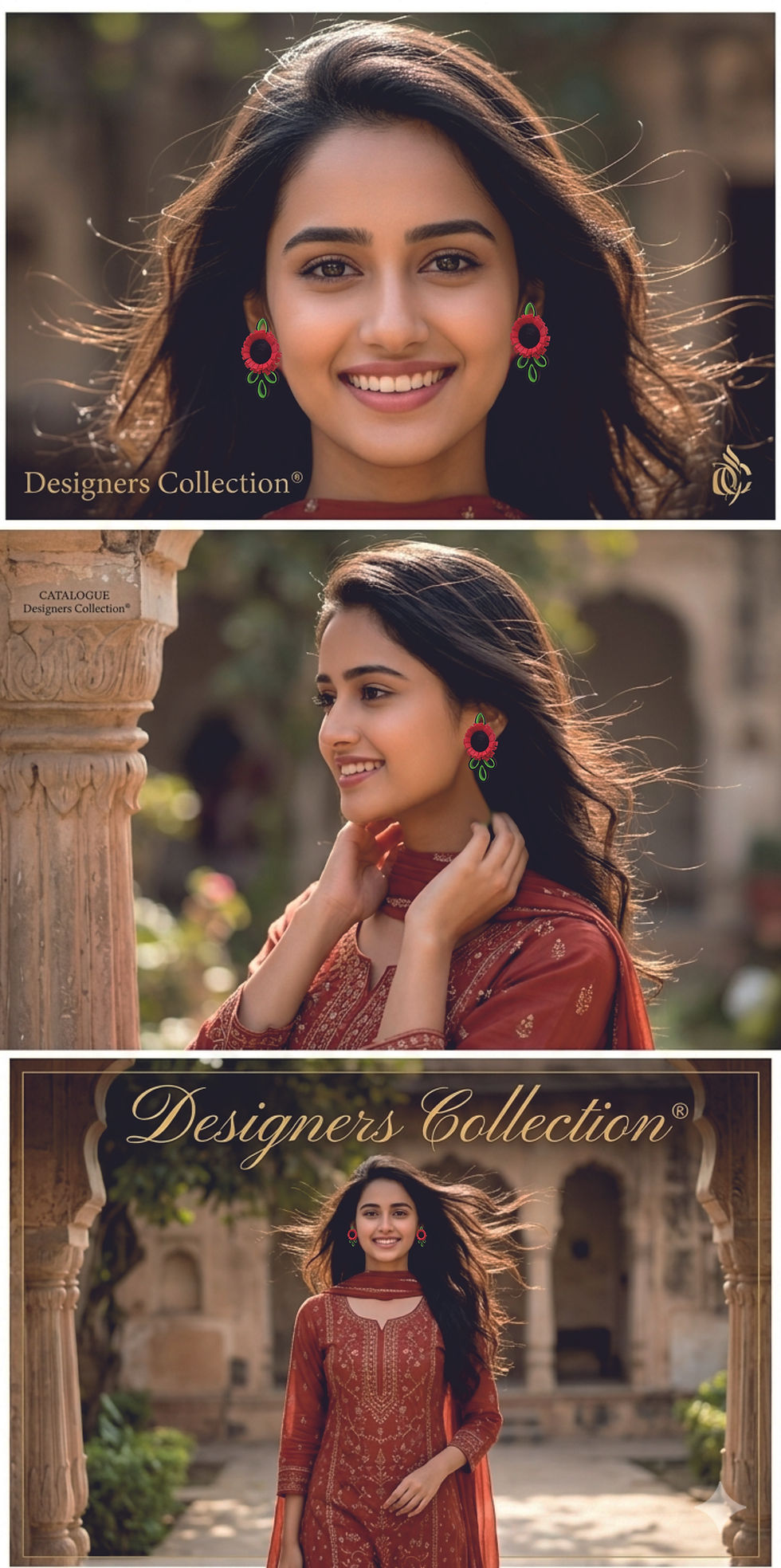 Thumbnail: Designers Collection Handmade Ecofriendly Lightweight Earring/Yellow Red