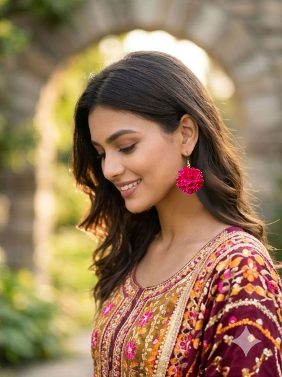 Thumbnail: Designers Collection Lightweight Eco-friendly Festive Earrings DSER_F_018_P
