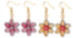 Pink Yellow black combo paper quilling earrings by Designers Collection®
