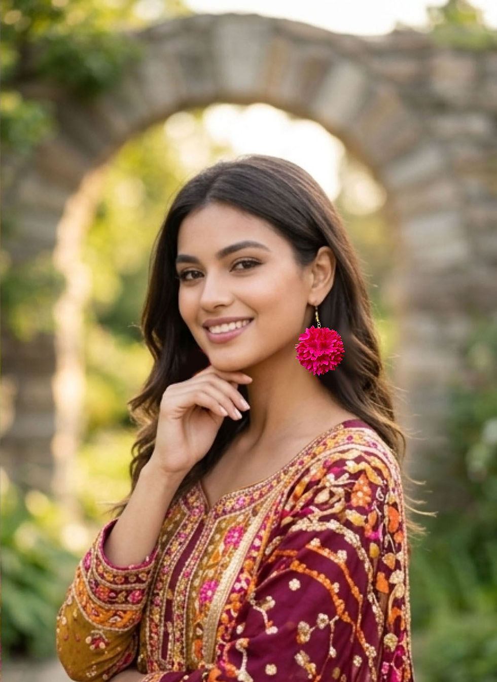 Thumbnail: Designers Collection Lightweight Eco-friendly Festive Earrings DSER_F_018_P