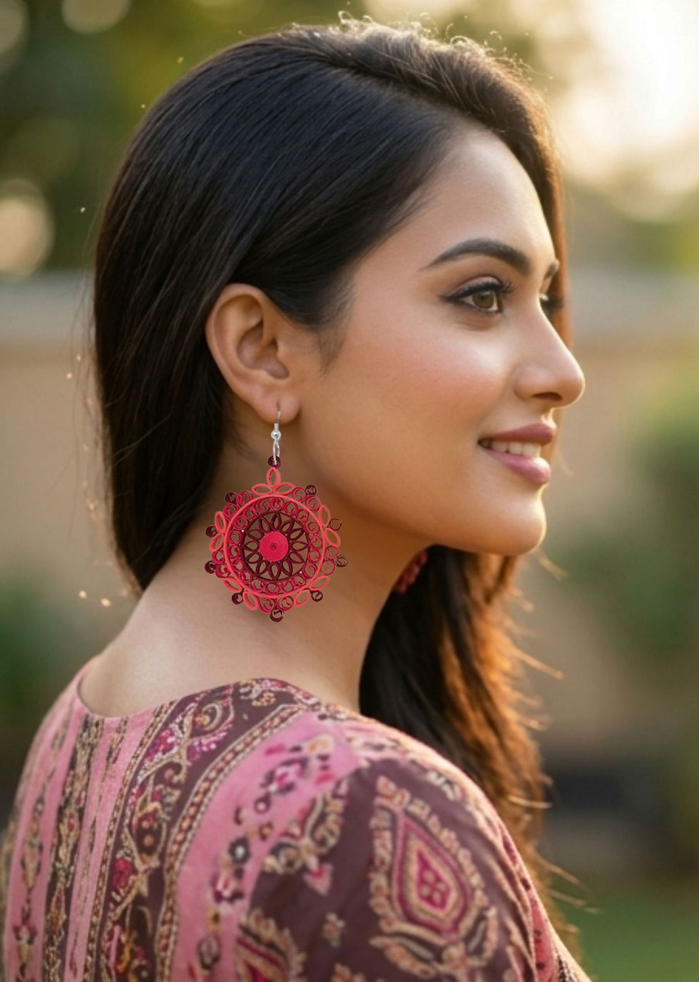 Thumbnail: Designers Collection Lightweight Eco-friendly Festive Earrings DSER_F_006