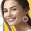 Thumbnail: model wearing Tri-colour (Tiranga) earrings by Designers Collection®