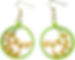 Green Yellow paper quilling earrings by Designers Collection®