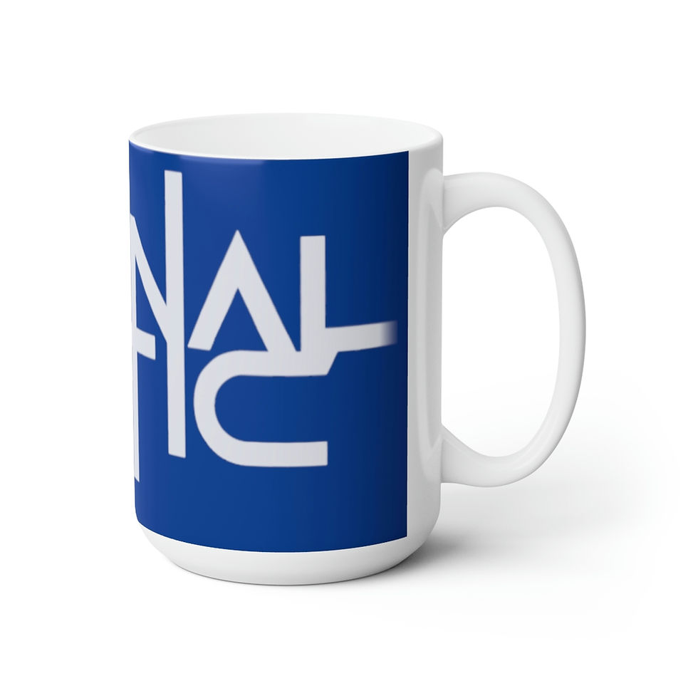 Thumbnail: Signal Static Stacked Logo Ceramic Mug (15oz) - Blue